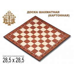 Доска картонная для игры в шахматы, шашки 28,5×28,5 см