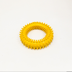 Кольцо массажное с шипами 110мм, желтое