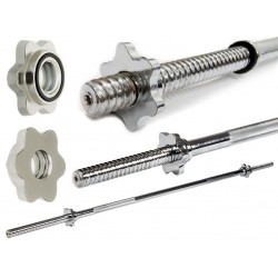 Гриф для штанги хромированный 1800 мм (d 25мм) с гайками