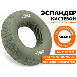 Кистевой эспандер с двойной нагрузкой W21BZ (50-60 LB) серый