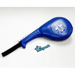 Лапа ракетка (хлопушка) GCsport двойная, отработка точности и скорости ударов, синяя