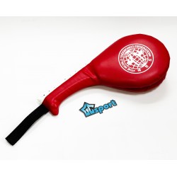 Лапа ракетка (хлопушка) GCsport двойная, отработка точности и скорости ударов, красная