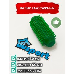 Валик массажный с шипами 150 мм GC sport, зеленый, для детей и взрослых