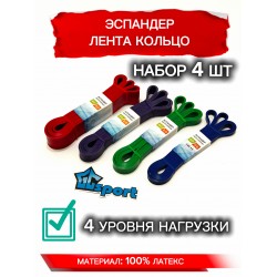 Набор ленточных эспандеров лента кольцо GO DO (4 шт)