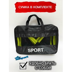 Комплект тренировочных барьеров для футбола (набор из 5 штук в сумке), 15-30см (зеленый Neon)