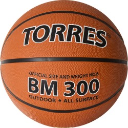 Мяч баскетбольный TORRES BM300, размер 6 (тренировочный)