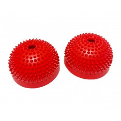 Массажная подушка полусфера балансировочная с отверстием 2шт красная