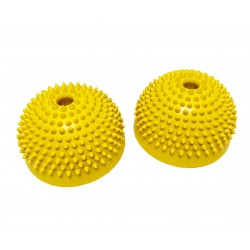Массажная подушка полусфера балансировочная с отверстием 2шт желтая