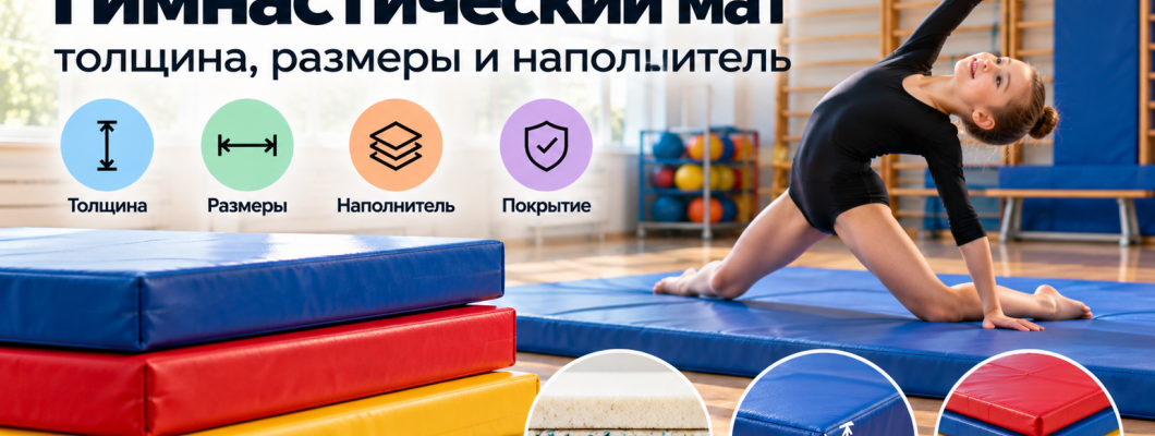 Как выбрать гимнастический мат: толщина, размеры и наполнитель