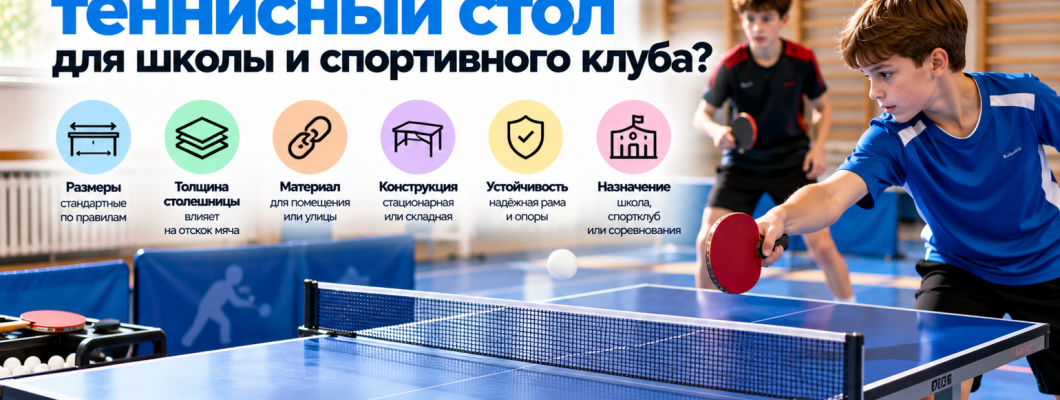 Как выбрать теннисный стол для школы и спортивного клуба