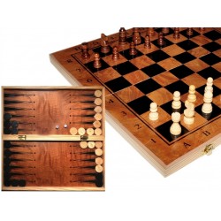 Игра настольная 3 в 1 (доска 49х49 см) дерево