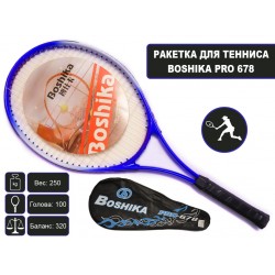 Ракетка для большого тенниса BOSHIKA PRO 678 синяя