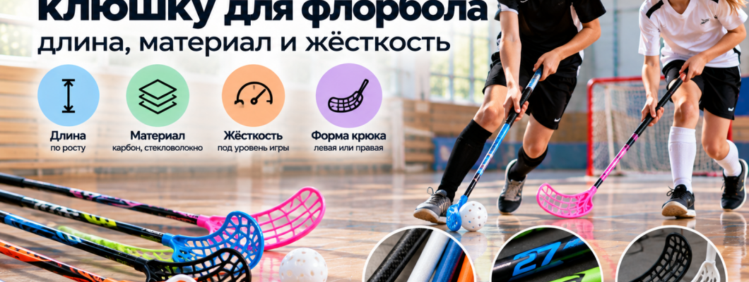 Как выбрать клюшку для флорбола: длина, материал и жёсткость