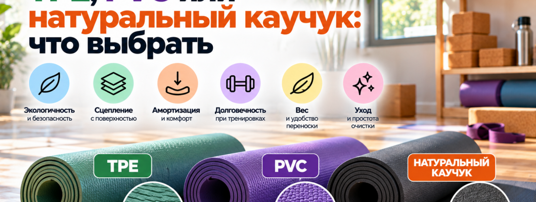 Коврик для йоги TPE, PVC или натуральный каучук: что выбрать?