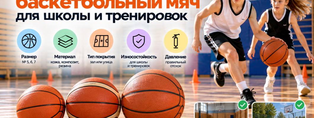 Как выбрать баскетбольный мяч для школы и тренировок