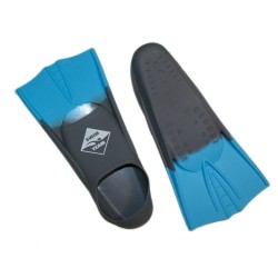 Ласты для бассейна Swim Team серо-голубые (размер 33-35)