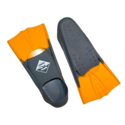 Ласты для бассейна Swim Team серо-оранжевые (размер 30-32)