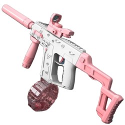 Детский автоматический водяной пистолет автомат Vector (длиный), розовый