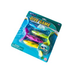 Тонущие (подводные) игрушки для бассейна Рыбки Турбины (4шт), для ныряния и обучения плаванию