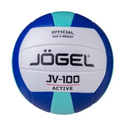 Мяч волейбольный Jögel JV-100, синий/мятный (любительский)