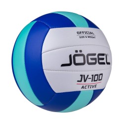 Мяч волейбольный Jögel JV-100, синий/мятный (любительский)