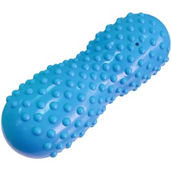 Кинезио массажер GCsport двойной мячик с шипами, жесткий, 30х11 см (синий)