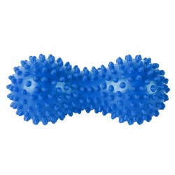Массажер двойной мячик с шипами (синий) GCsport (ПВХ) 15х7см