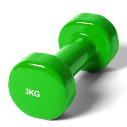 Гантель виниловая 3 кг GCsport (зеленая) (1 шт)