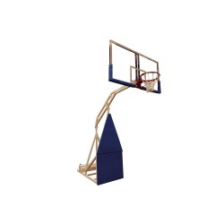 Стойка баскетбольная мобильная складная с гидравлическим механизмом, массовая (вынос 1,6 м)