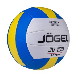 Мяч волейбольный Jögel jv-100, синий/желтый (любительский)