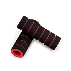Неопреновые мягкие накладки грипсы GCsport красные, длина 10,8см - 2шт (для велоруля, турника, инвентаря)