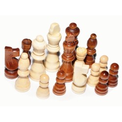 Фигуры шахматные (лакированные, деревянные), высота пешки 35мм