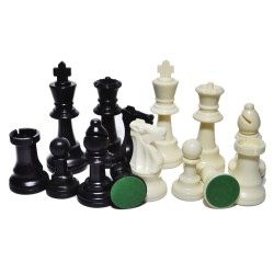Фигуры шахматные (пластиковые), высота пешки 45мм