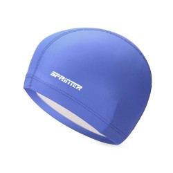 Шапочка для плавания Sprinter комбинированная (силикон + ткань), цвет: Синий