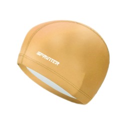 Шапочка для плавания Sprinter комбинированная (силикон + ткань), цвет: Золото