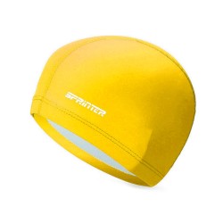 Шапочка для плавания Sprinter комбинированная (силикон + ткань), цвет: Желтый