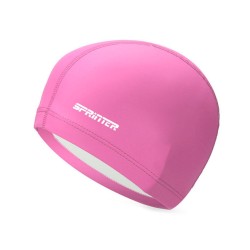 Шапочка для плавания Sprinter комбинированная (силикон + ткань), цвет: Розовый