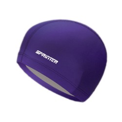 Шапочка для плавания Sprinter комбинированная (силикон + ткань), цвет: Тёмно-синий