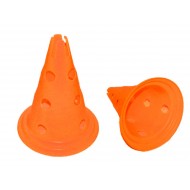 Конусы для разметки 30см с отверстиями (2шт) для футбола, роликов и эстафет GCsport, оранжевые