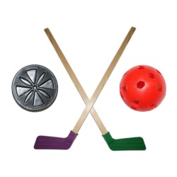 Набор хоккейный детский (2 клюшки, мячик, шайба)
