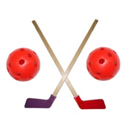 Набор хоккейный детский (2 клюшки, 2 мячика)