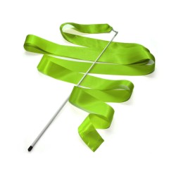 Лента для художественной гимнастики Go Do с палочкой, зеленая (палочка 56 см, лента 6 м)