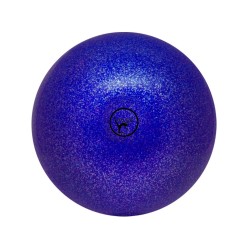 Мяч для художественной гимнастики GO DO. Диаметр 19 см. Синий с глиттером, с блестками.