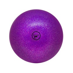 Мяч для художественной гимнастики GO DO. Диаметр 15 см. Фиолетовый с глиттером, с блестками.
