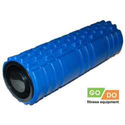 Валик ролик для фитнеса рельефный полый GO DO 45х14 см тип-2 (Синий)