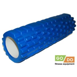 Валик ролик для фитнеса рельефный полый GO DO 45х14 см (Синий)