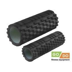 Комплект валиков роликов для фитнеса рельефные полые матрешка GO DO (Черный)