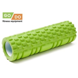 Валик ролик для фитнеса рельефный полый GO DO 29х10 см (Зеленый)