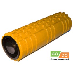 Валик ролик для фитнеса рельефный полый GO DO 45х14 см тип-2 (Оранжевый)
