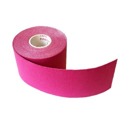 GCsport Кинезио тейп для лица и тела, пластырь спортивный кинезиотейп, бинт кинезиологический водостойкий самоклеящийся тейп, лента для спорта эластичная 5х500 см. розовый